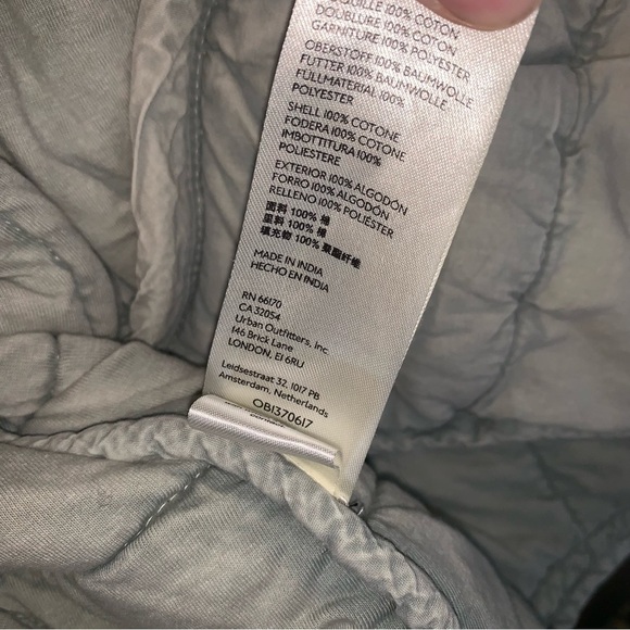 Free People Quilted Dolman Jacket Mineral Sea L - Picture 8 of 10